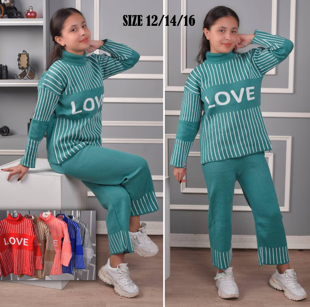 محير بناتي تريكو خيط أجنبي تقيل